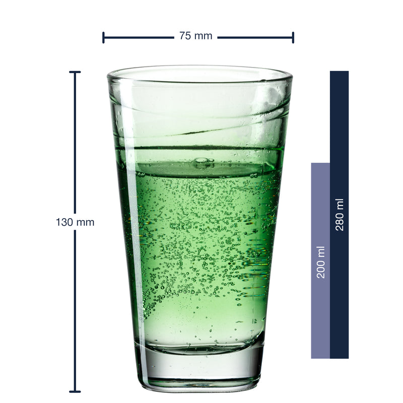 Trinkglas VARIO STRUTTURA 280 ml grün mit persönlicher Gravur + Symbol